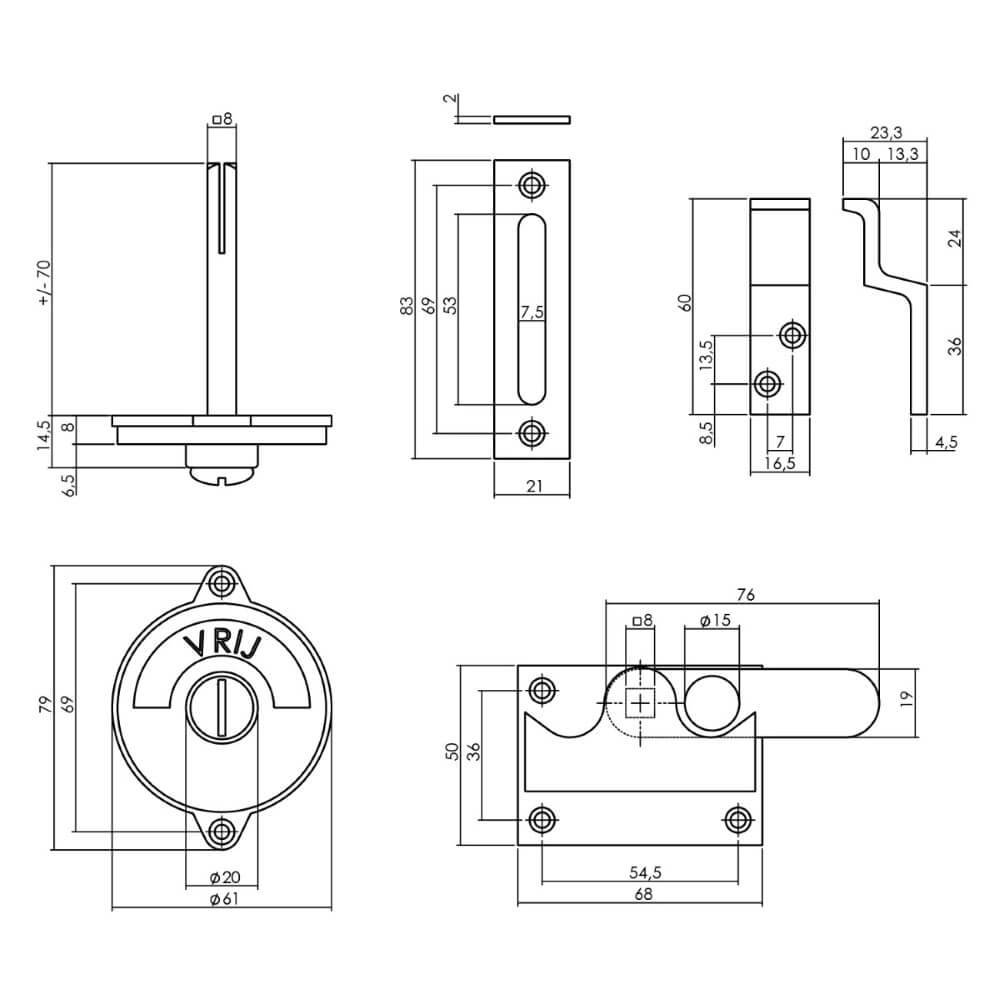 WC-overslag Tira vlak nikkel Intersteel 8714186473092