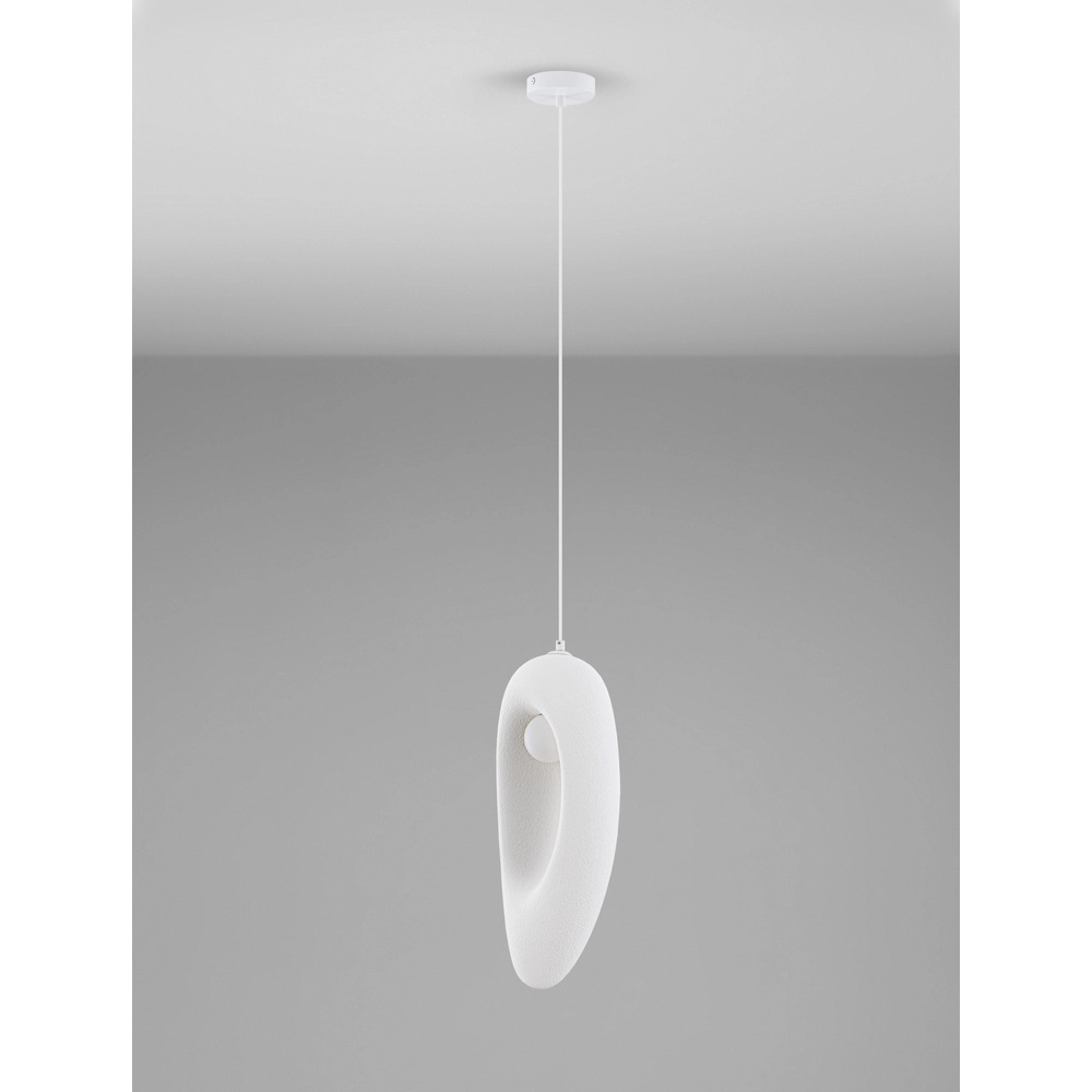 Natuurlijke hanglamp Tempus wit 48cm Lyora 5212017460868