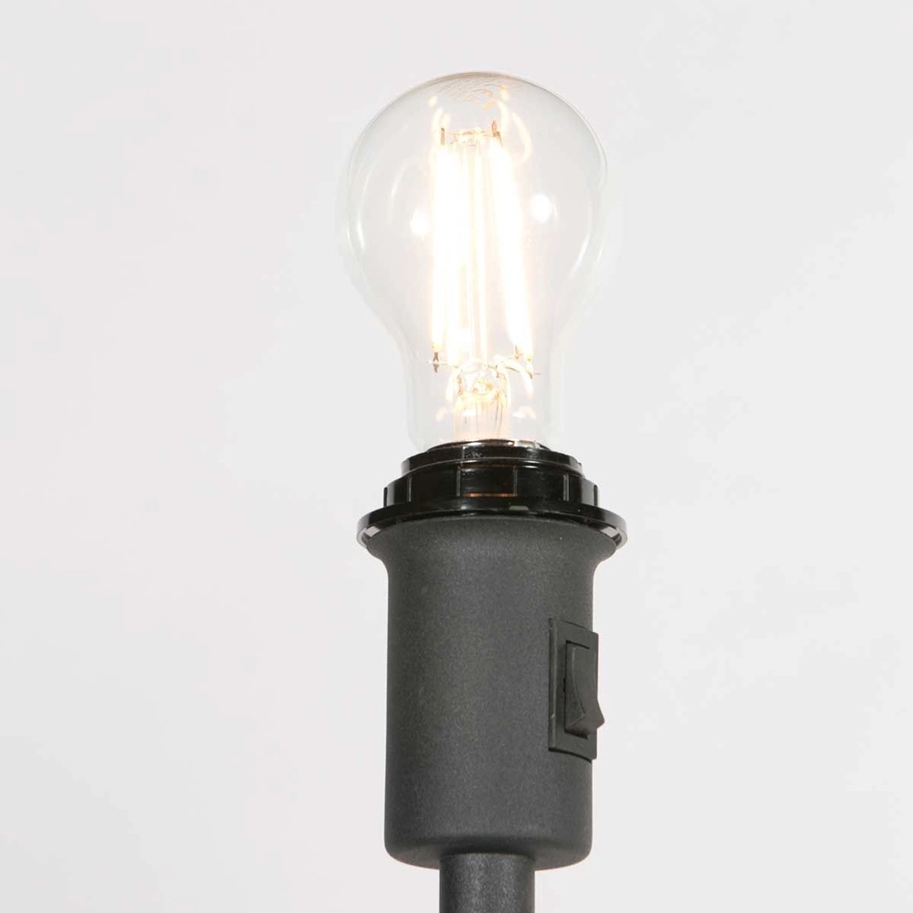 Zwarte vloerlamp Noor met kap grijs Steinhauer 8712746182392