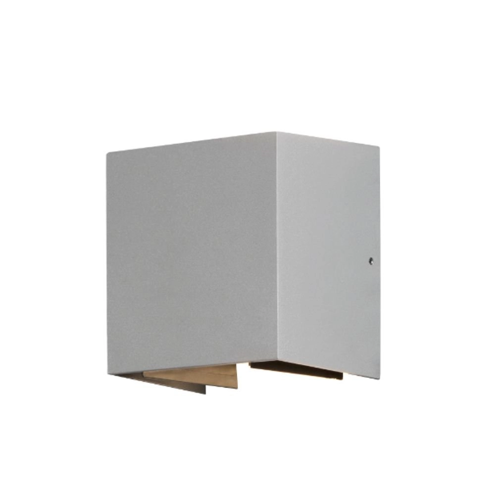 Led buitenlamp Cremona Up - Down 2x3w - 3000K 13,5cm mat zilver
