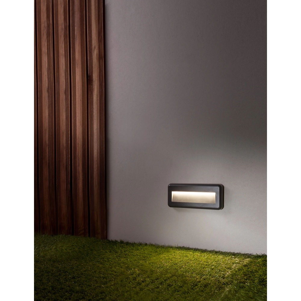 Wandlamp Pulsar rechthoek grijs