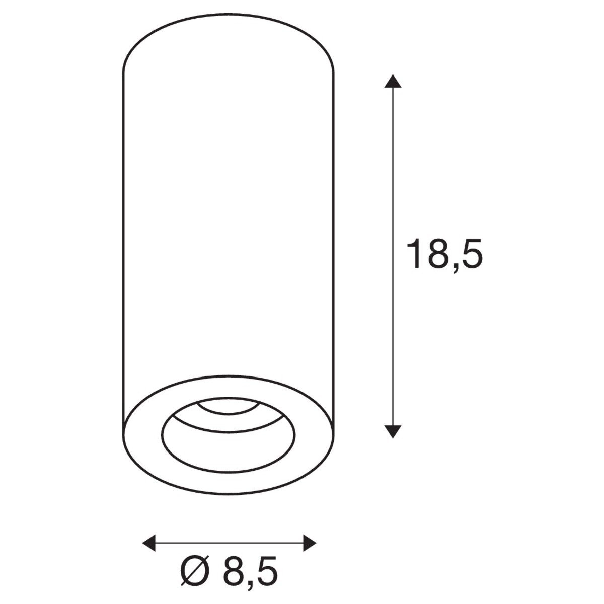 Led plafondspot Numinos 8,5cm wit SLV 4024163243735