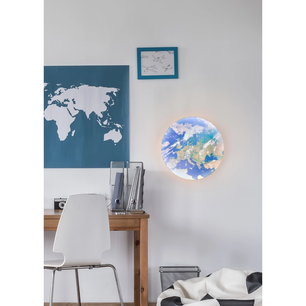 Plafondlamp Terra wereldbol Trio 4017807600636