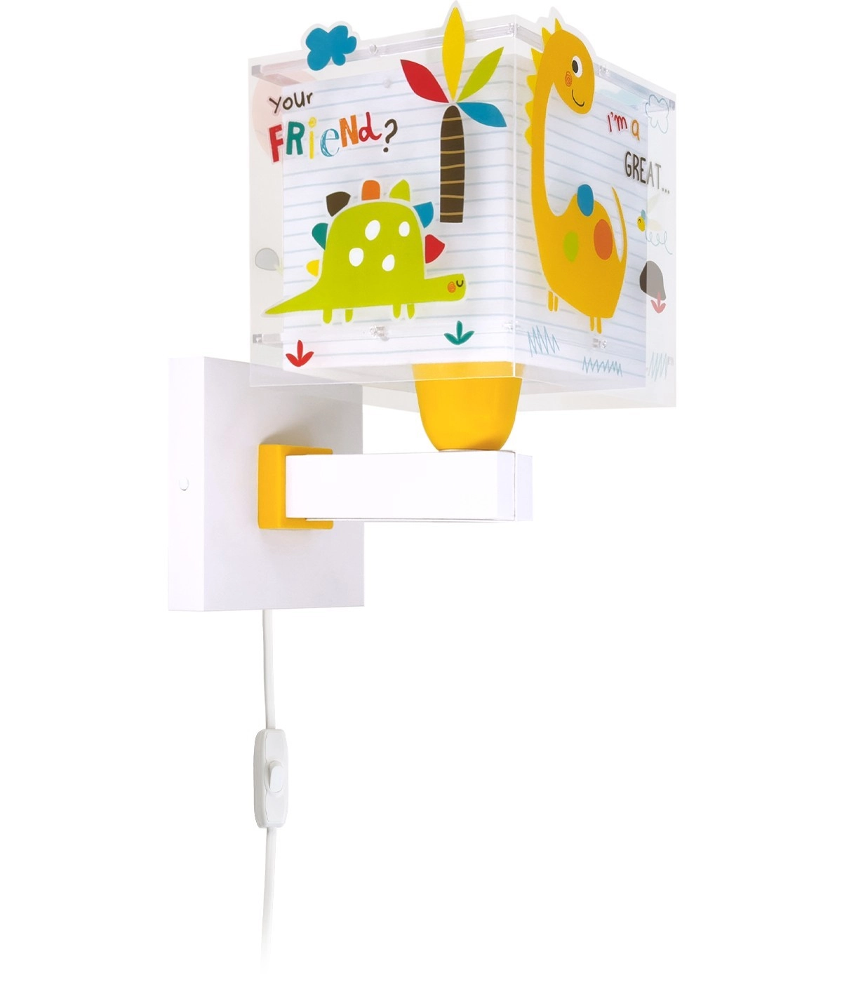 Wandlamp Dinos geel