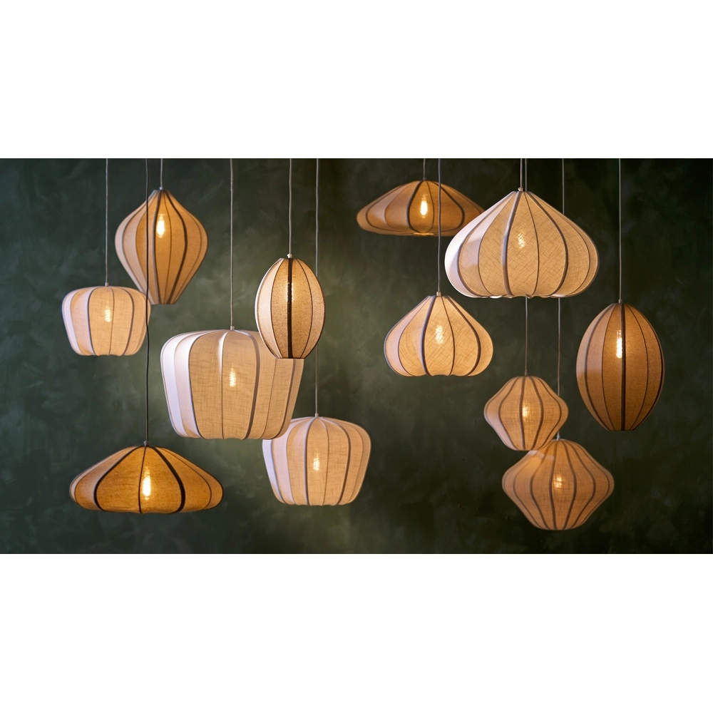 Stoffen hanglamp Cesano Ø 50cm - naturel Light & Living 8717807779252