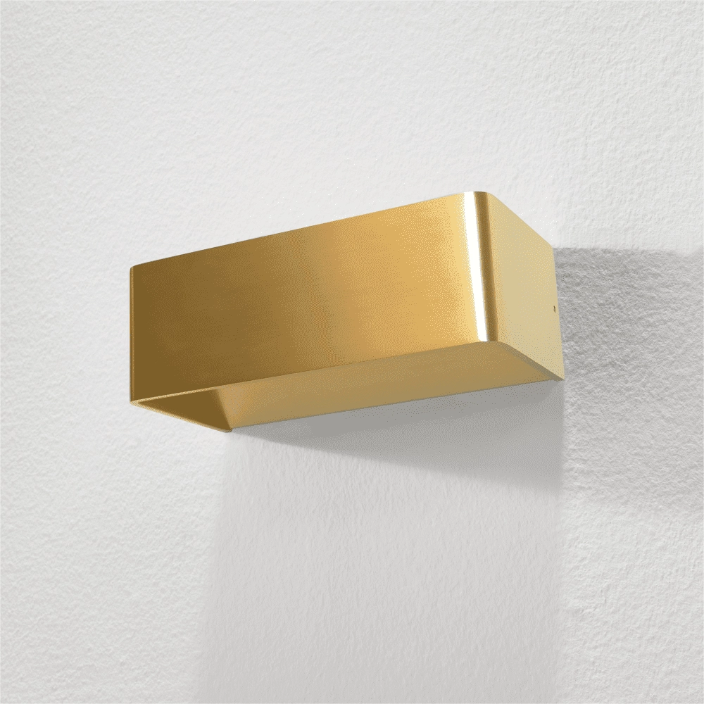 Gouden muurspot Mainz met led