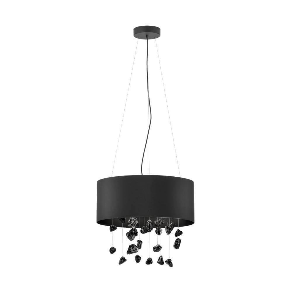 Zwarte hanglamp Escuela met kap - Ø 53cm