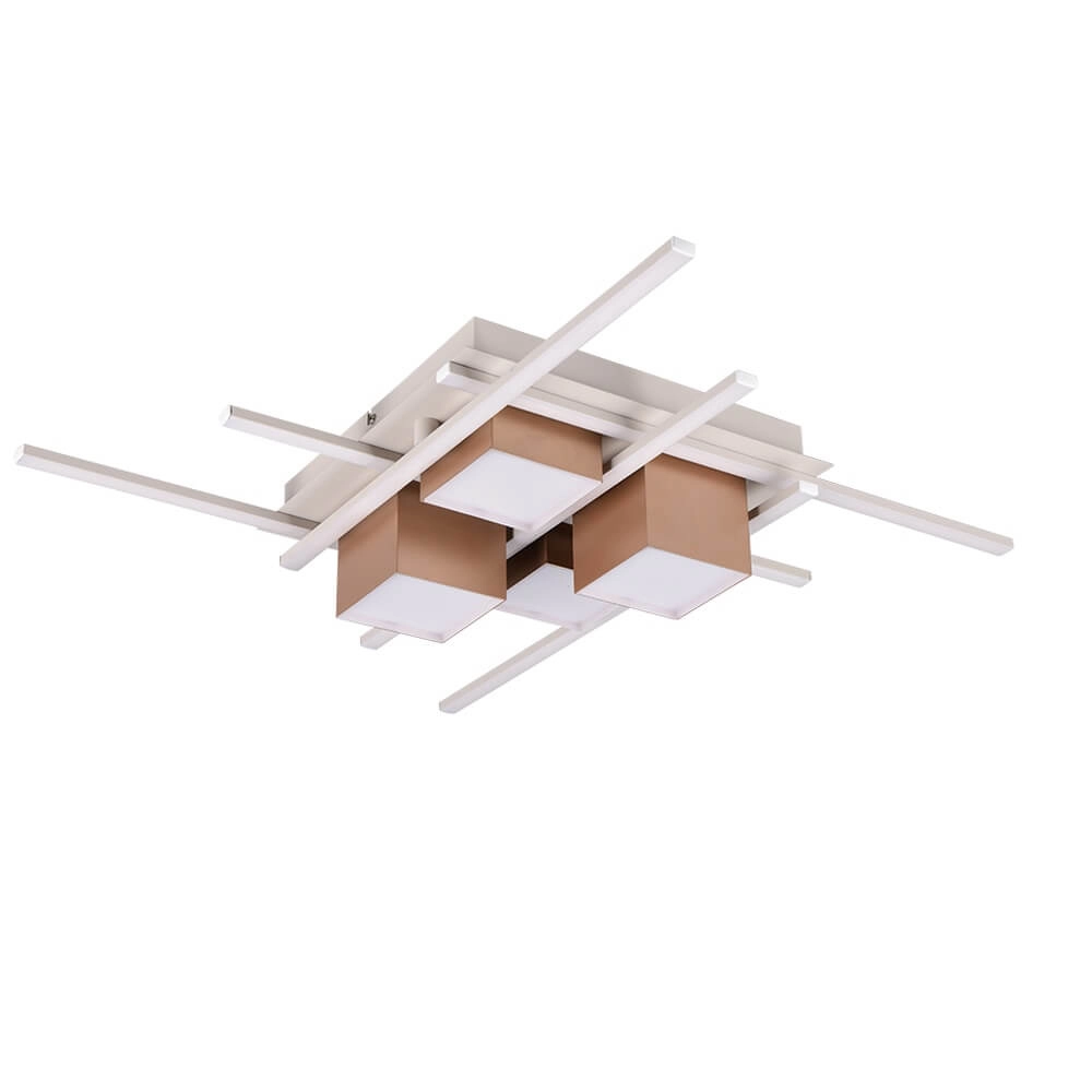 Design plafondlamp Roger koffiebruin Trio 4017807640113