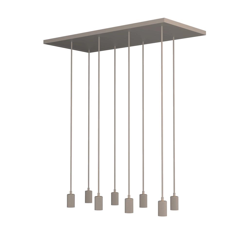 Zand bruine hanglamp Madox 8-lichts