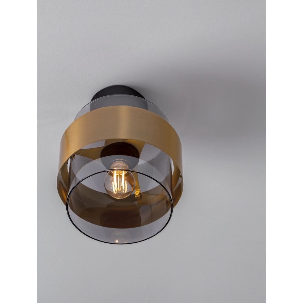 Plafondlamp Sianna Ø 18cm zwart met goud Lyora 5212017445438
