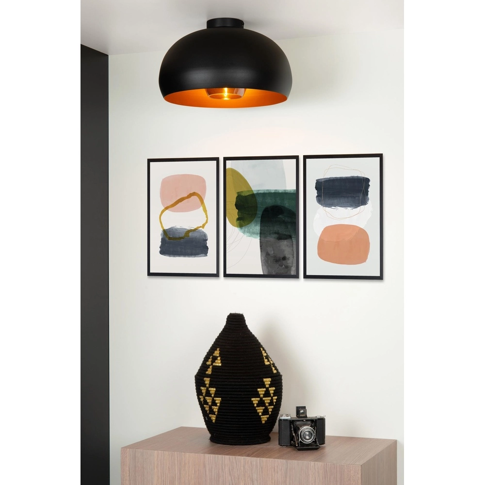 Plafondlamp Sharan Ø 38cm zwart Lucide 5411212302922