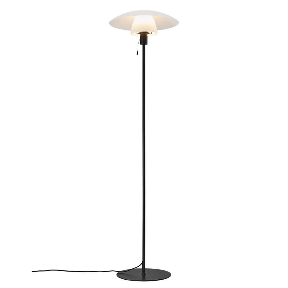 Moderne vloerlamp Verona zwart met wit Nordlux 5704924001659