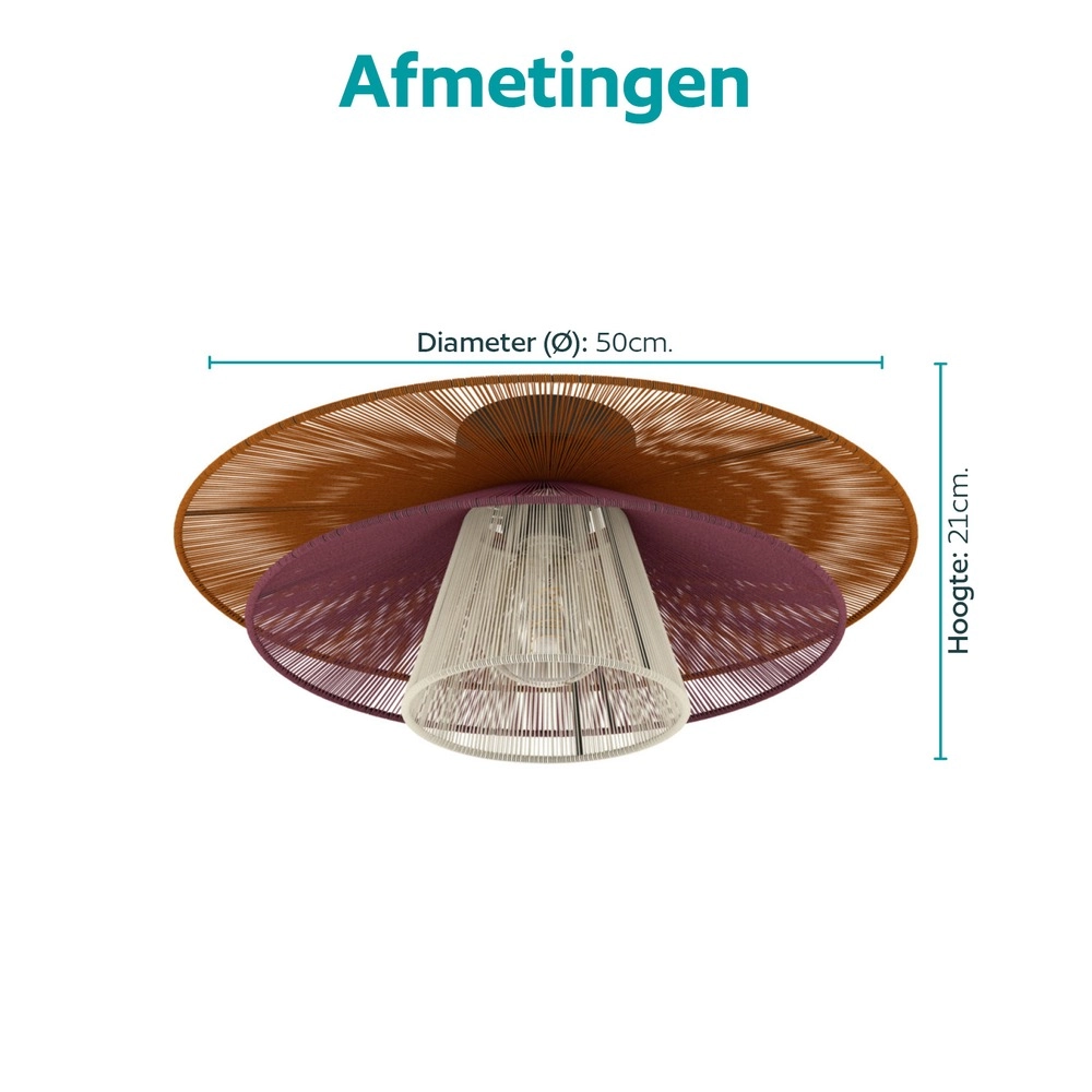 Draadlamp Pignona plafond gekleurd Eglo 9008606391141