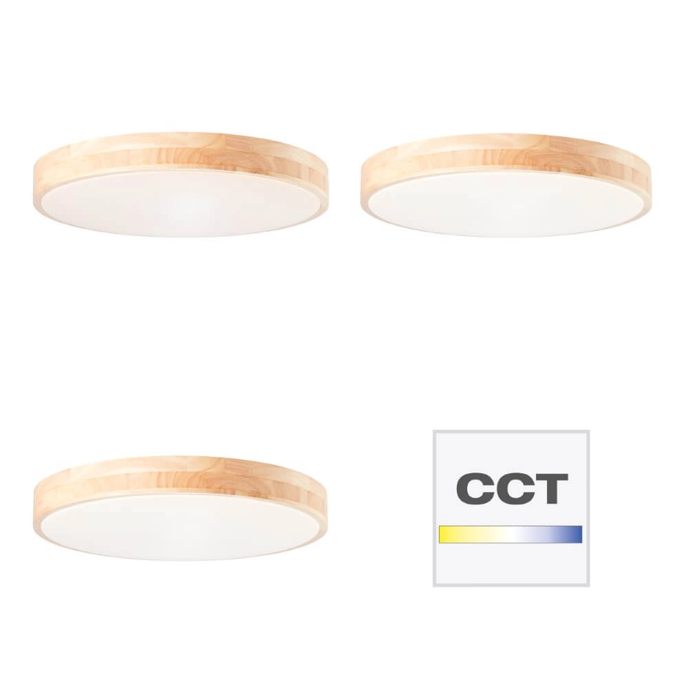 Houten plafondlamp Slimline Ø 50cm Brilliant 4004353426582