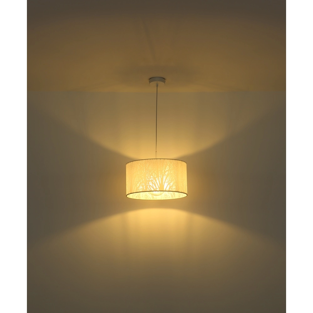 Witte hanglamp Pinni Ø 38cm zwart Globo 9007371400256