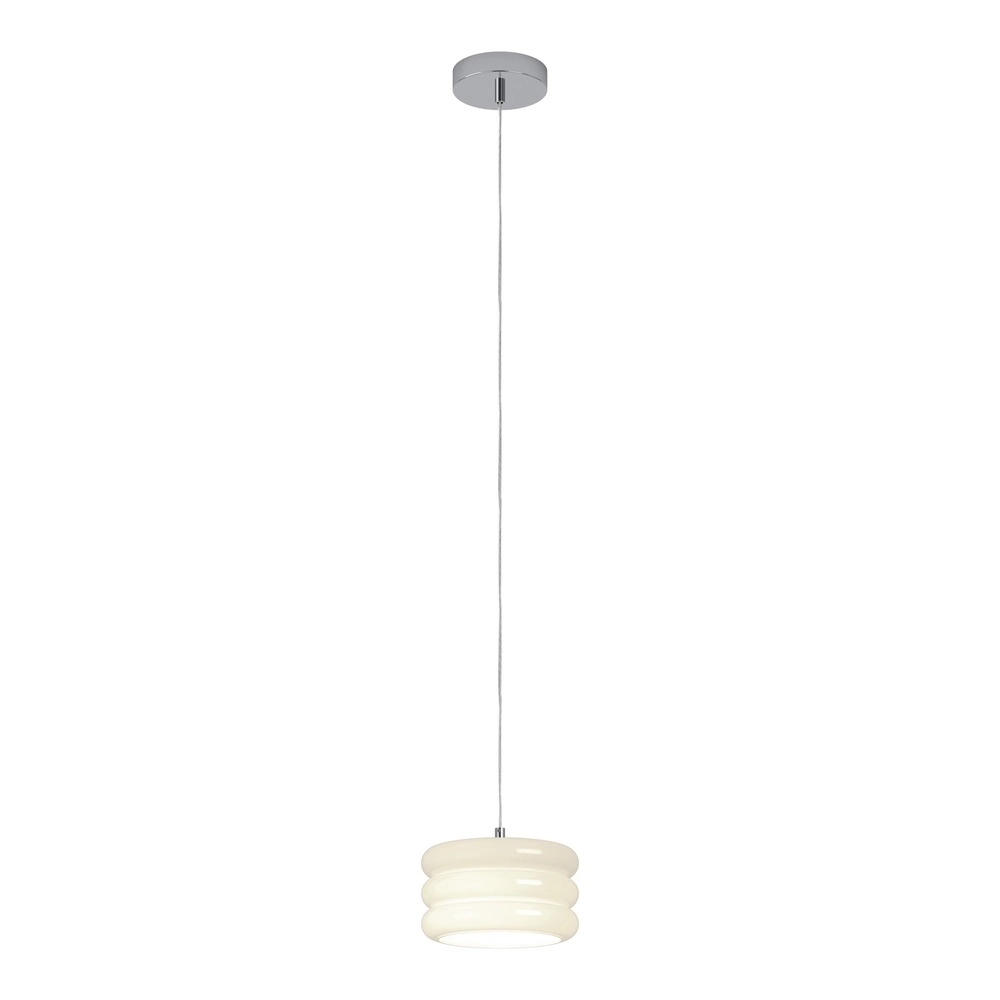 Design hanglamp Tortora chroom met wit Ø 20cm Eglo 9008606405558