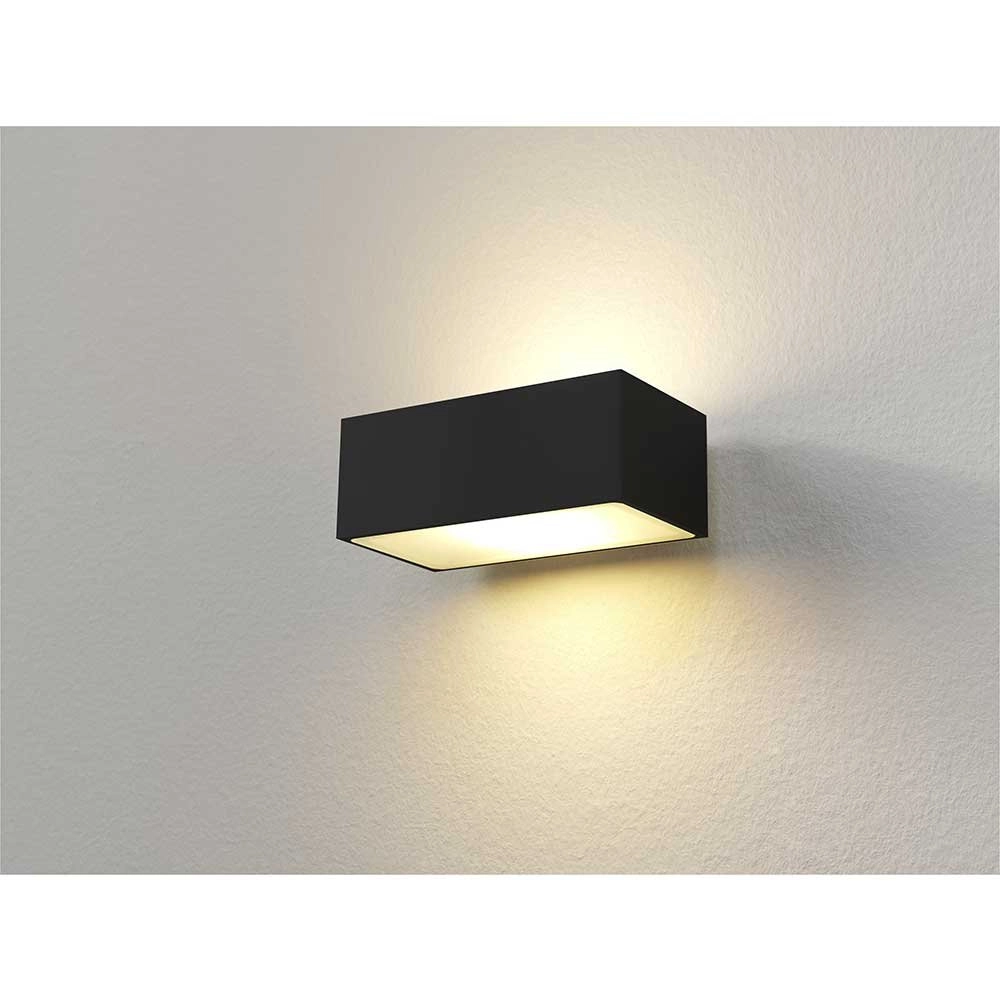 Led gevelspot Eindh 13cm - zwart