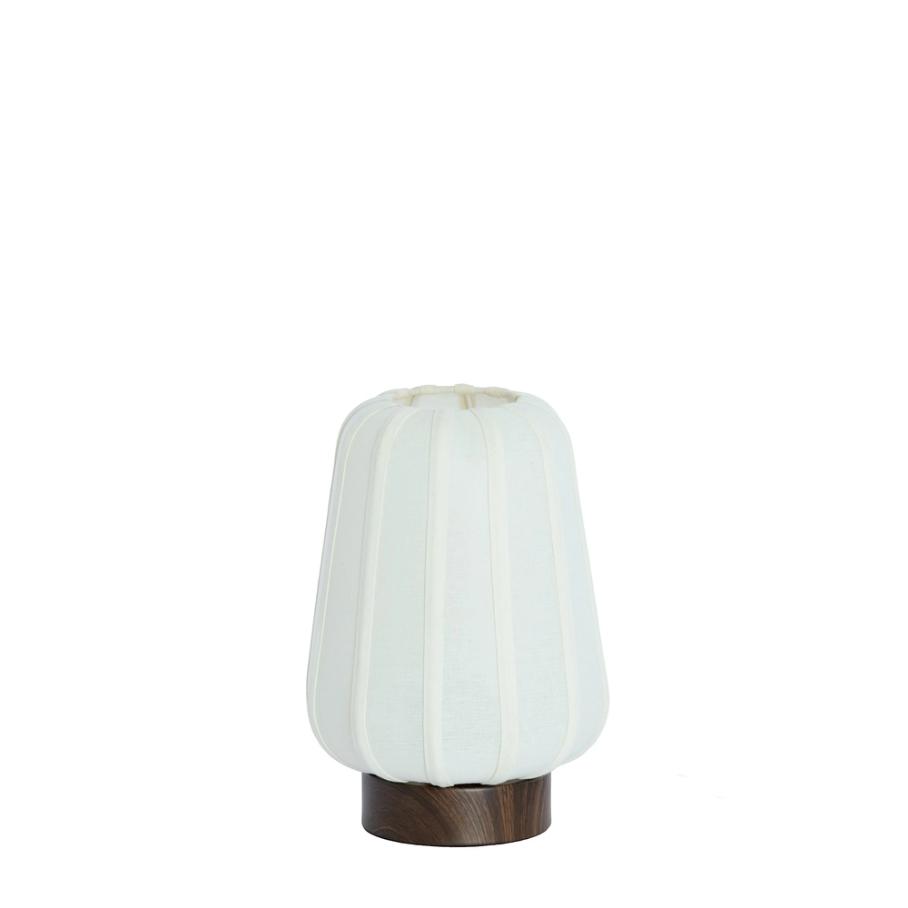 Nachtkastlamp Bibury Ø 20cm - wit linnen
