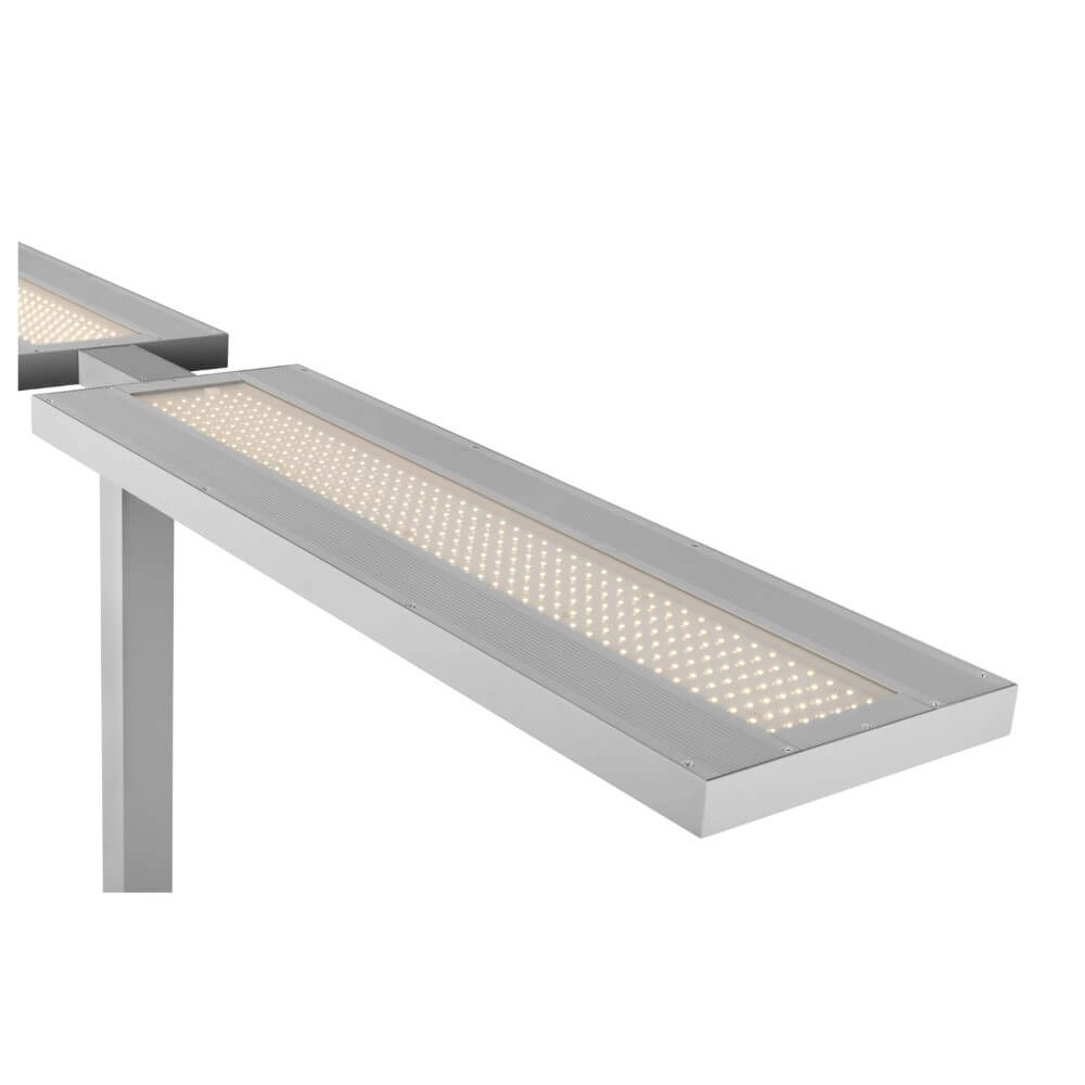 Led kantoor vloerlamp Worklight Pro grijs - dubbel SLV 4024163277952