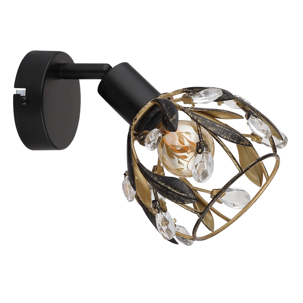 Landelijke wandlamp Mika zwart Globo 9007371522293