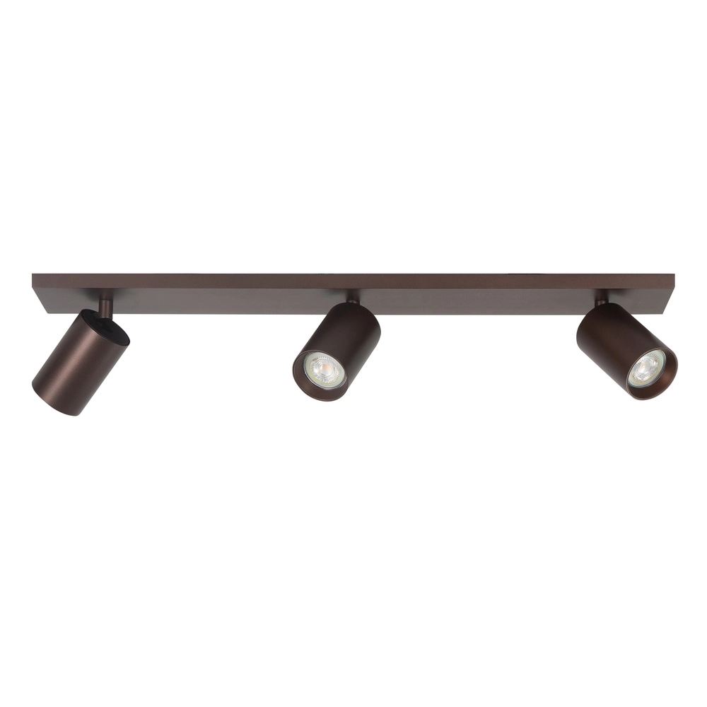 Opbouwspot Mila 3-lichts recht choco