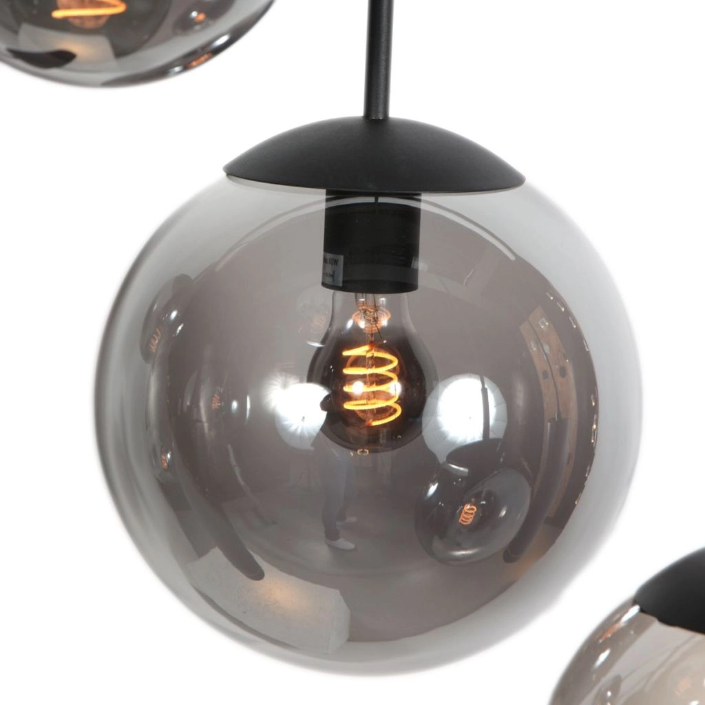 Design hanglamp Bollique 9-lichts zwart Steinhauer 8712746187670