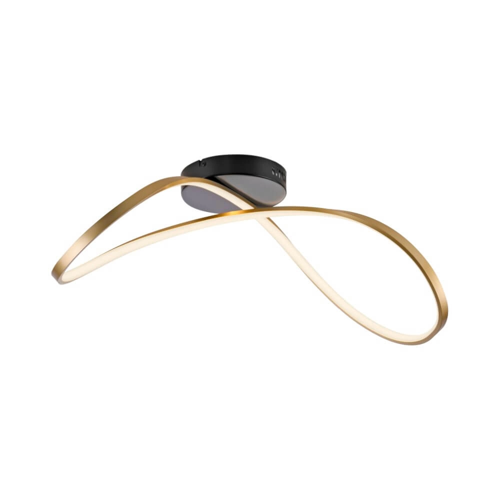 Design plafondlamp Okta messing/zwart Just Light 4043689001940