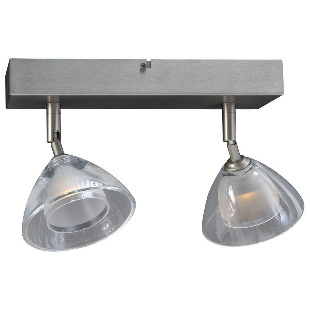 Led plafondlamp Caterina LED Beam 2-lichts metaalgrijs