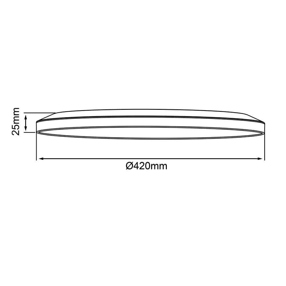 Plafondlamp Sorell Ø 42cm zwart Brilliant 4004353413698