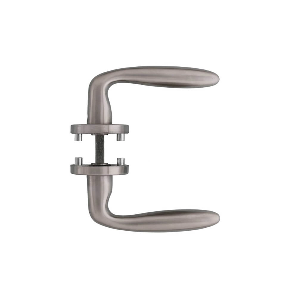 Deurklink Jupiter rozet met nok RVS Intersteel 8714186130391
