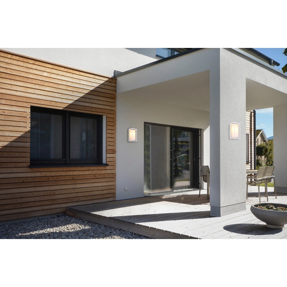Buiten wandlamp Logana wit Globo 9007371471812