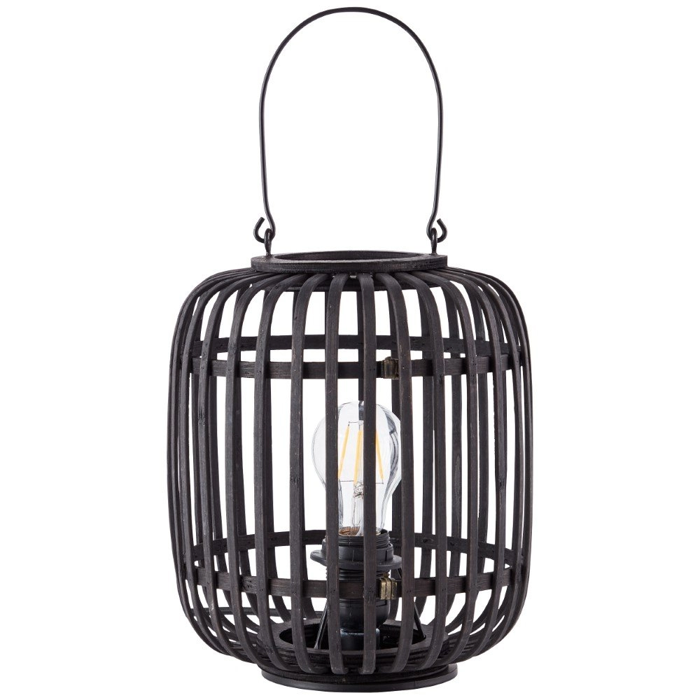 Tafellamp Woodrow zwart hout