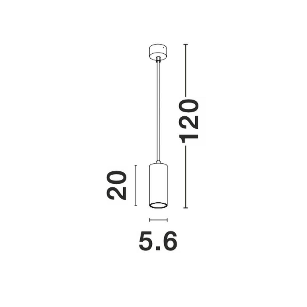 Strakke hanglamp Aila wit Lyora 5212017427267