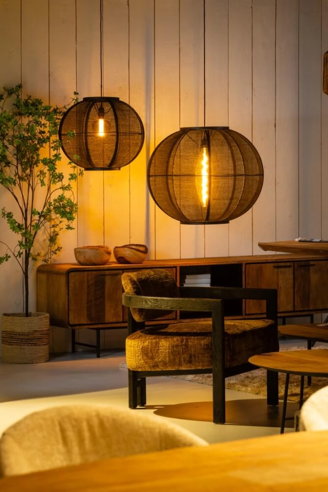 Bohemian hanglamp Fabric zwart Ø 78cm ETH 8720195309031