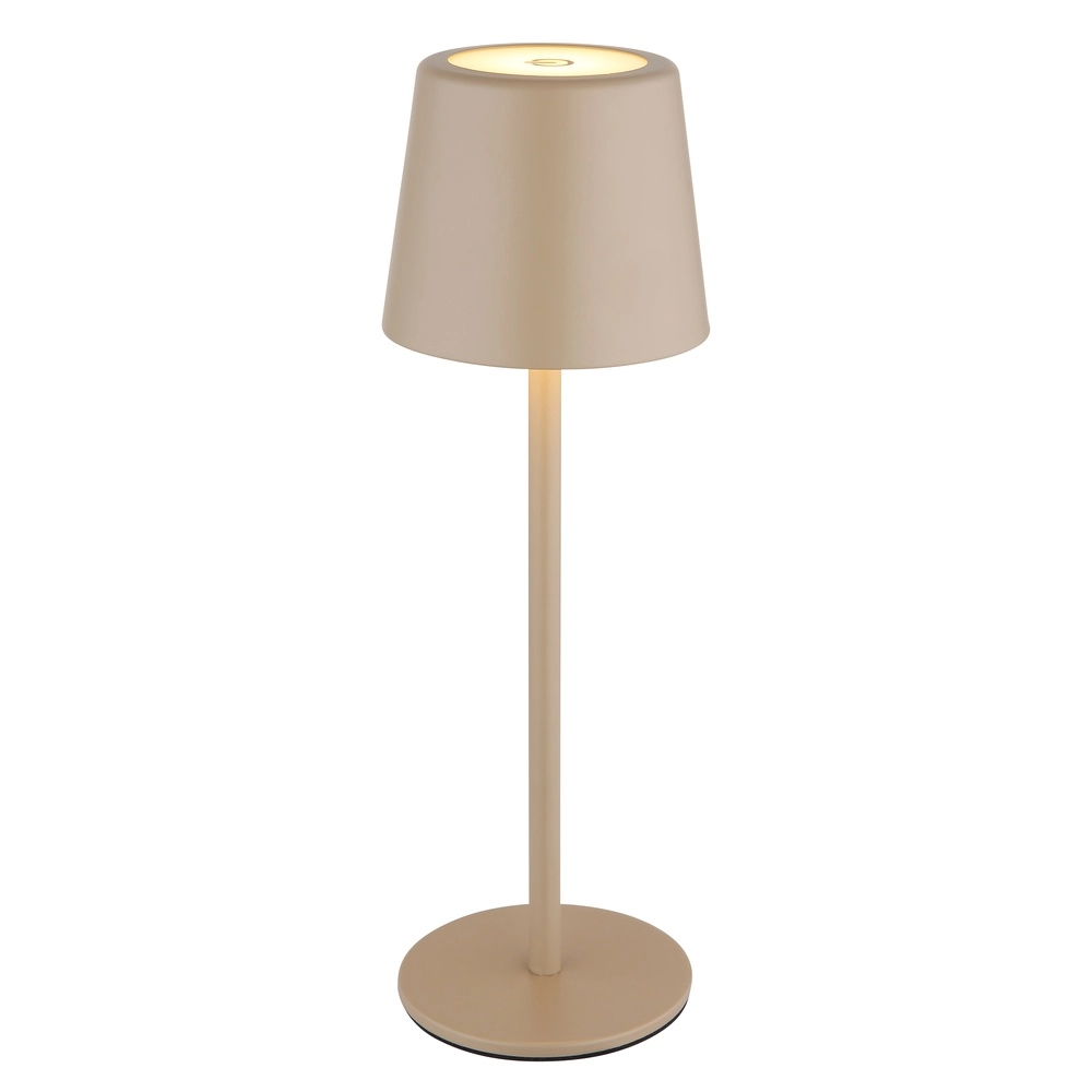 Moderne tafellamp Vancouver zand bruin oplaadbaar Globo 9007371525478