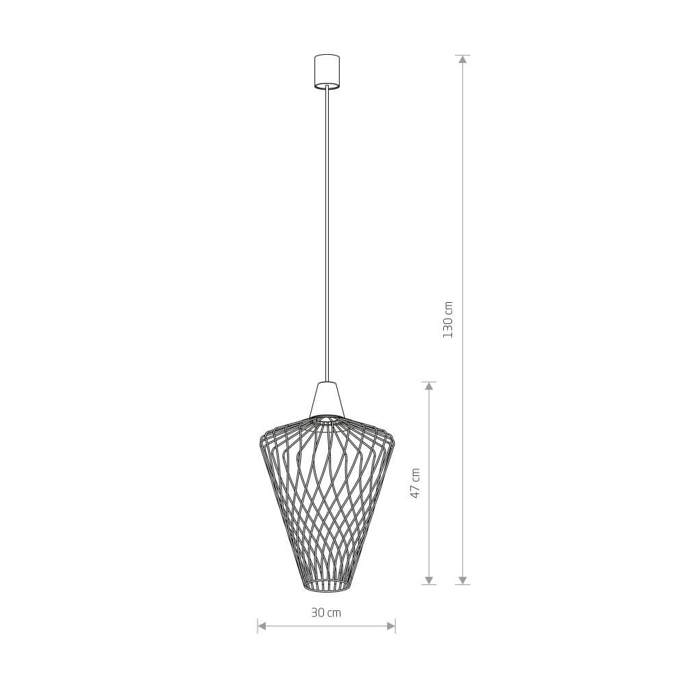 Ø 30cm draadlamp Wave goud Lyora 5903139885799