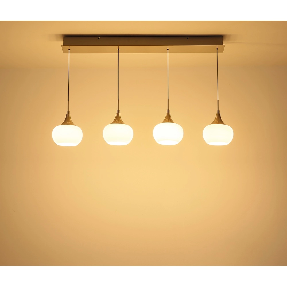 Design hanglamp Lui 4-lichts nikkel Globo 9007371592593
