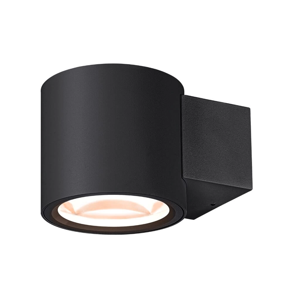 Dim-to-warm muurspot Oculus zwart