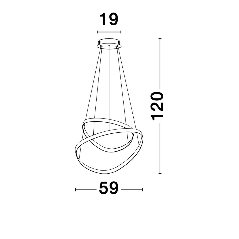 Design hanglamp Aries zwart Ø 59cm Lyora 5212017419835