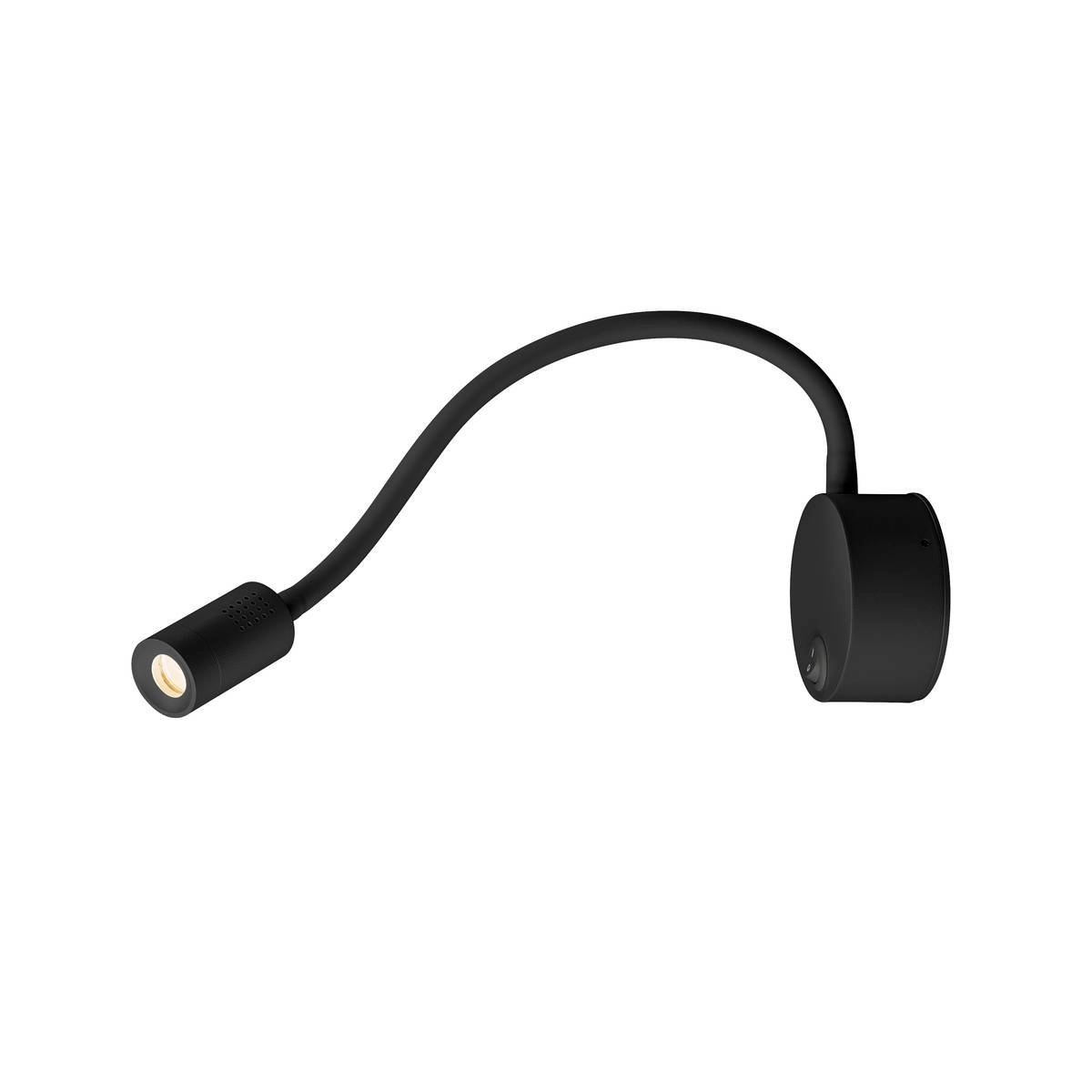 Wand leeslamp Dio Flex Plate 1,9w - 3000K zwart