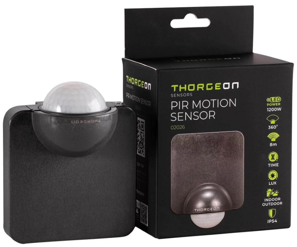 Zwarte bewegingssensor Visy 360 graden Vtac 4751029899637