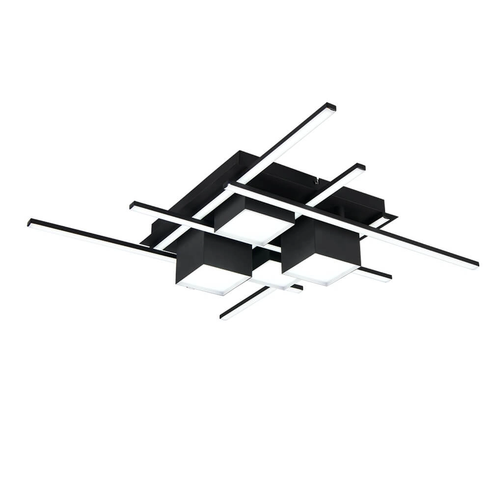 Design plafondlamp Roger zwart Trio 4017807640106