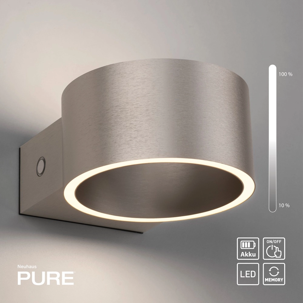 Oplaadbare wandlamp Pure Akku Clipse Diamond Paul Neuhaus 4012248391761