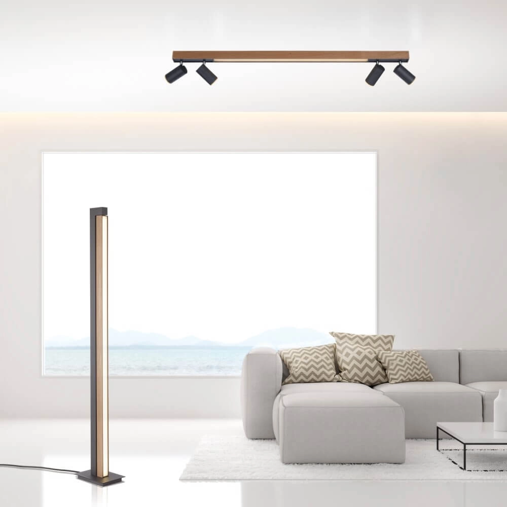 Vloerlamp Pure-Lines hout Paul Neuhaus 4012248375754