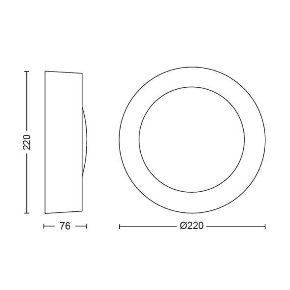 Ronde buitenlamp Hue Daylo zwart Philips 8718696174401