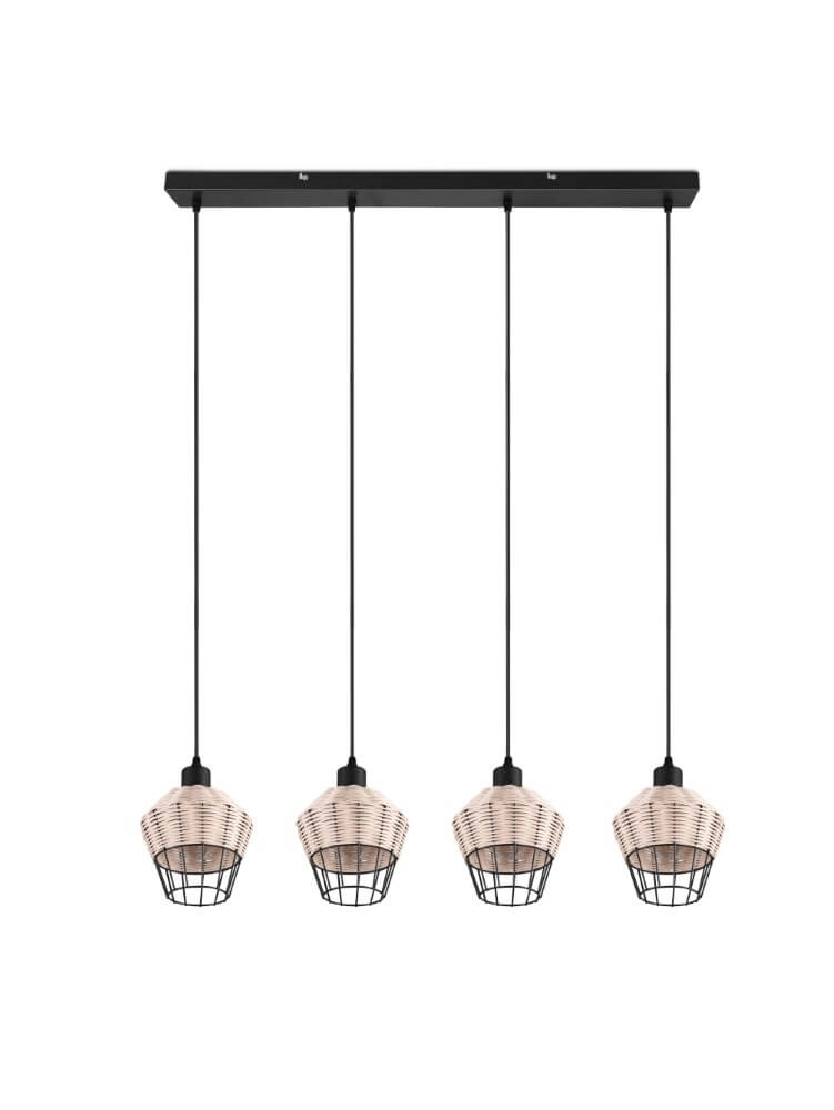 Eettafel hanglamp Borka rotan