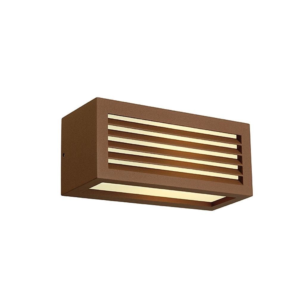Buitenlamp Box L E27 roestbruin