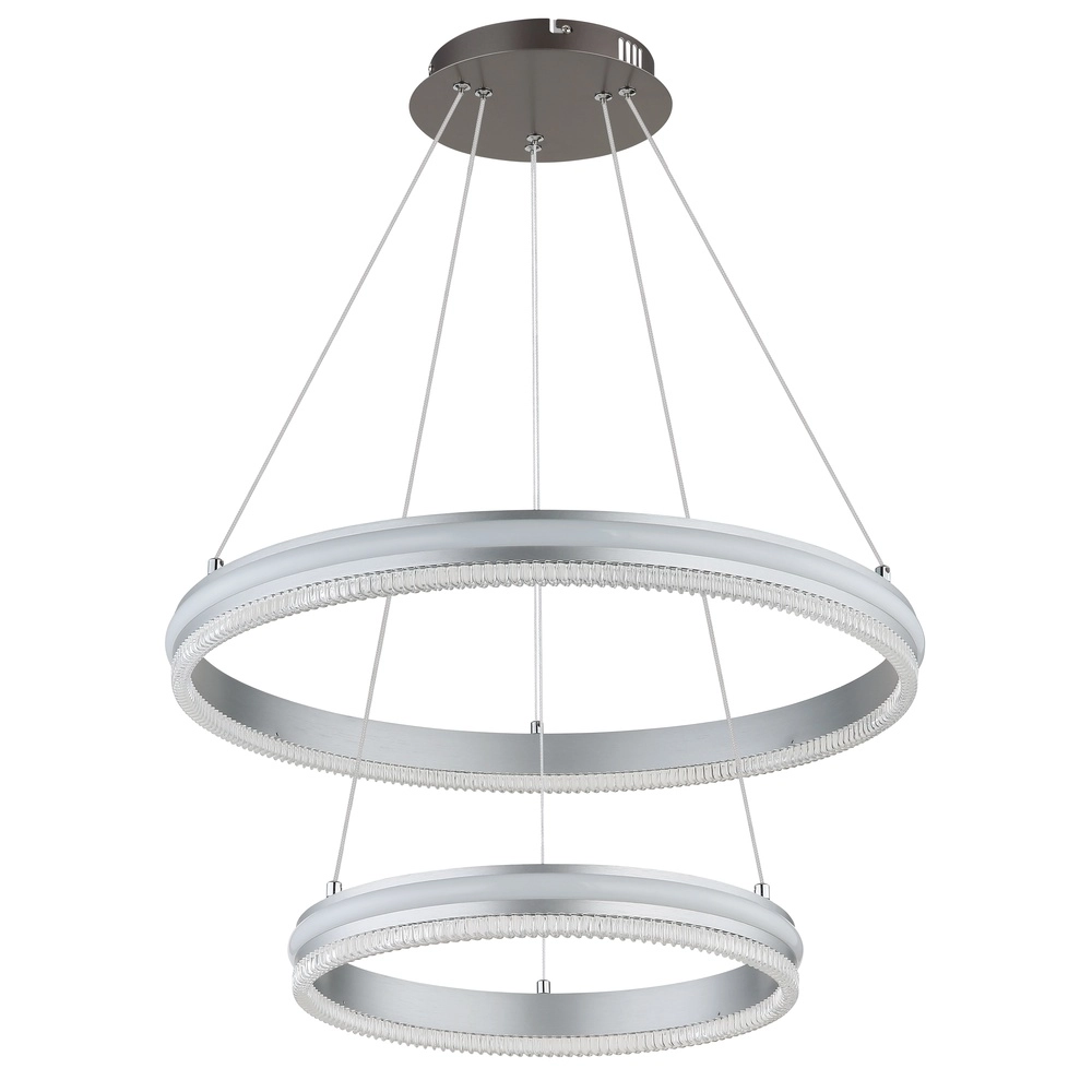 Hanglamp Francine gunmetal 2 ringen Globo 9007371583645