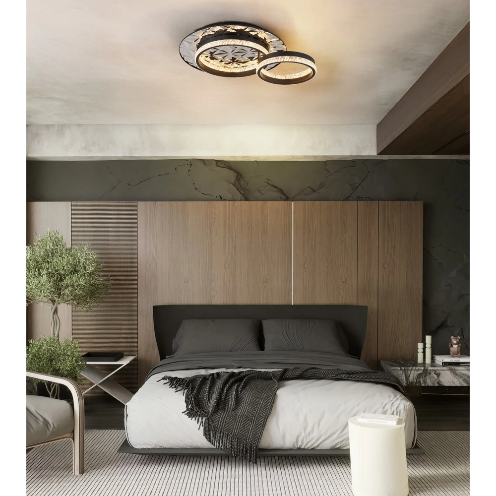 Design plafondlamp Della Ii zwart Globo 9007371578191