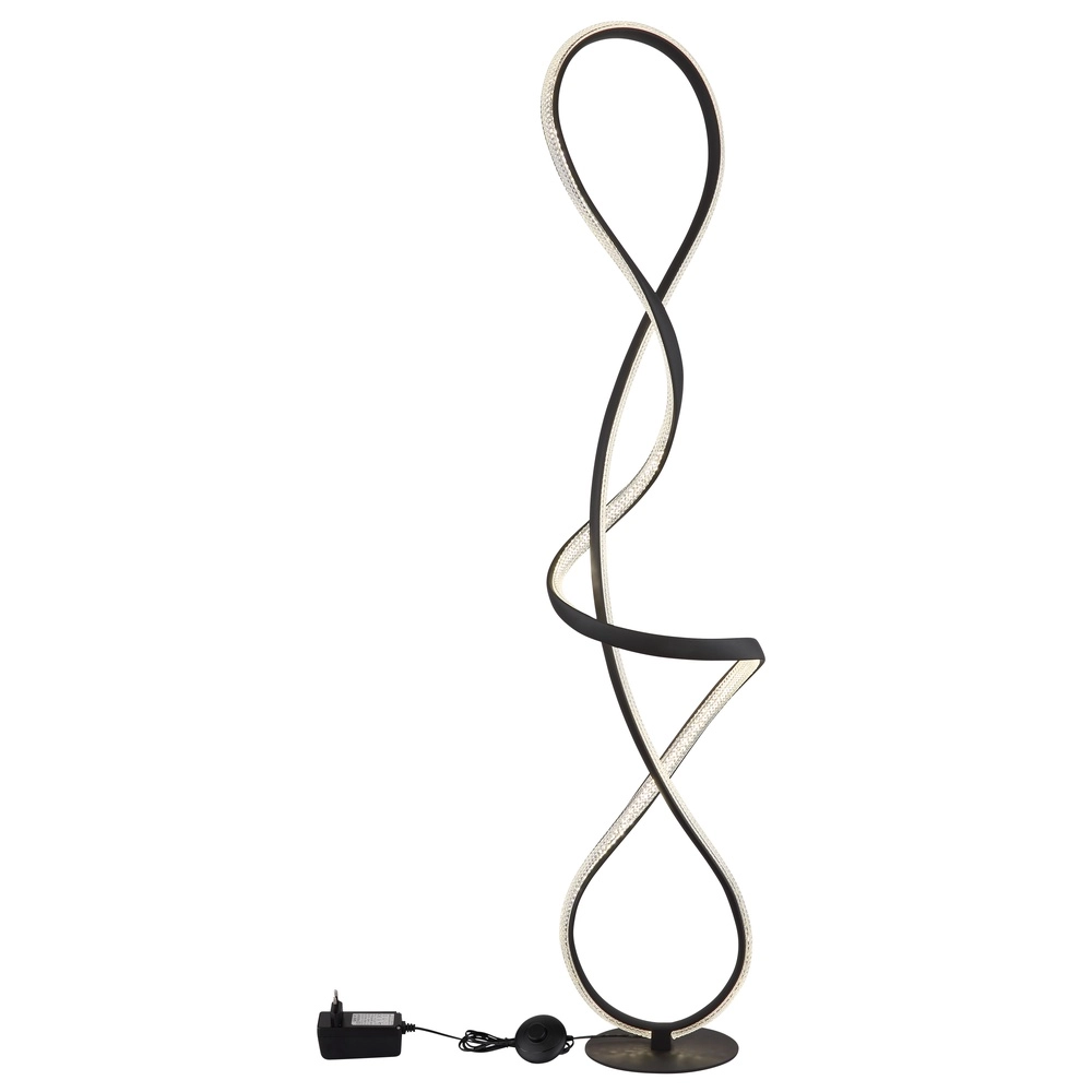 Design vloerlamp Swirl zwart Globo 9007371512331